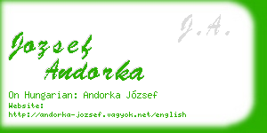 jozsef andorka business card