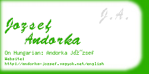 jozsef andorka business card